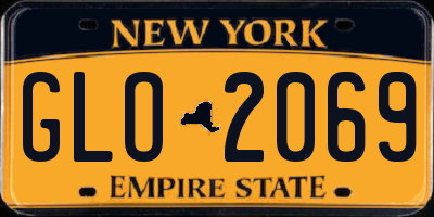 NY license plate GLO2069