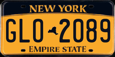NY license plate GLO2089