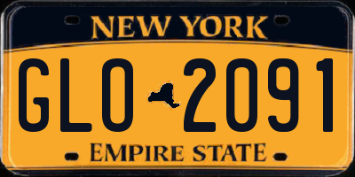 NY license plate GLO2091
