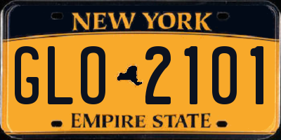 NY license plate GLO2101