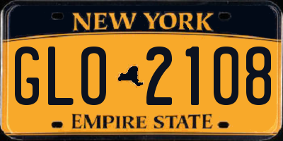 NY license plate GLO2108