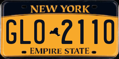 NY license plate GLO2110
