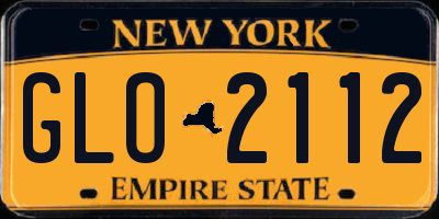 NY license plate GLO2112