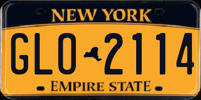 NY license plate GLO2114