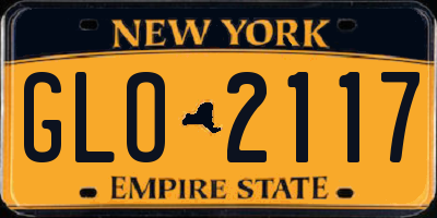 NY license plate GLO2117