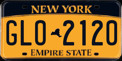 NY license plate GLO2120
