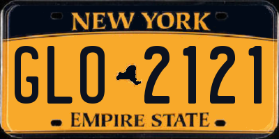 NY license plate GLO2121
