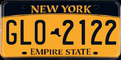NY license plate GLO2122