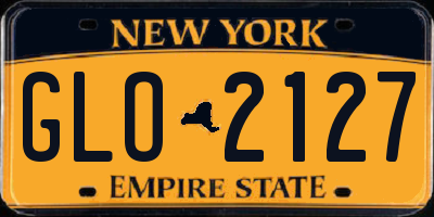 NY license plate GLO2127