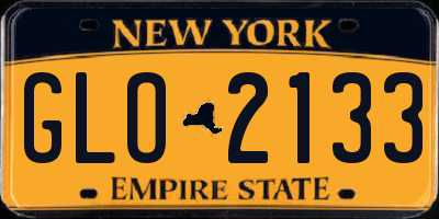 NY license plate GLO2133