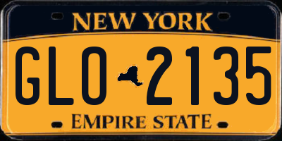 NY license plate GLO2135
