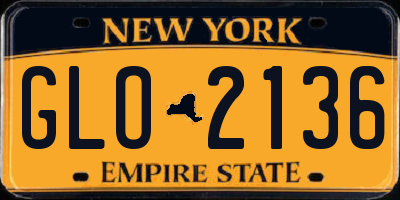 NY license plate GLO2136