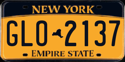 NY license plate GLO2137
