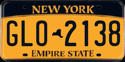 NY license plate GLO2138