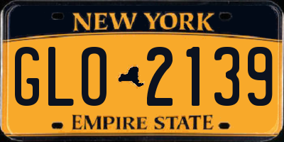 NY license plate GLO2139