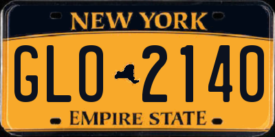 NY license plate GLO2140