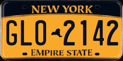 NY license plate GLO2142
