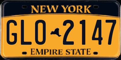 NY license plate GLO2147