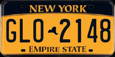 NY license plate GLO2148