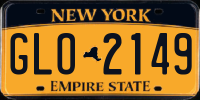 NY license plate GLO2149