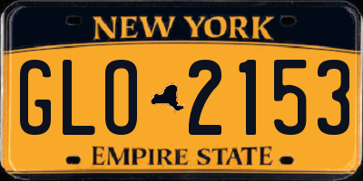 NY license plate GLO2153