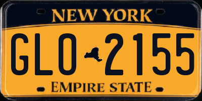 NY license plate GLO2155