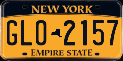 NY license plate GLO2157