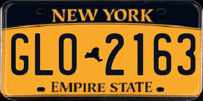 NY license plate GLO2163