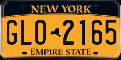 NY license plate GLO2165