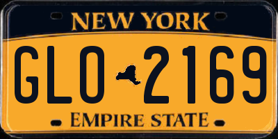 NY license plate GLO2169