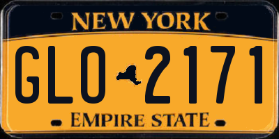 NY license plate GLO2171