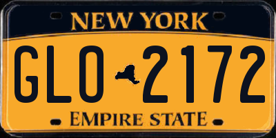 NY license plate GLO2172