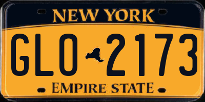 NY license plate GLO2173