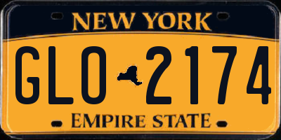NY license plate GLO2174