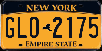 NY license plate GLO2175
