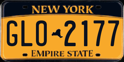 NY license plate GLO2177