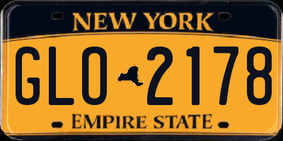 NY license plate GLO2178