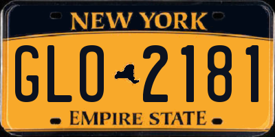 NY license plate GLO2181