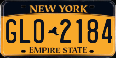 NY license plate GLO2184