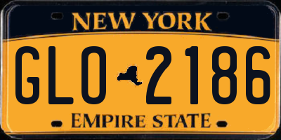 NY license plate GLO2186