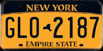 NY license plate GLO2187