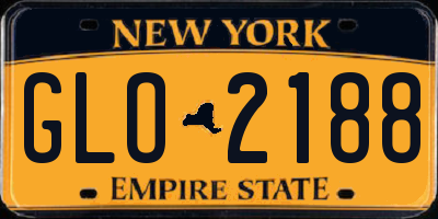 NY license plate GLO2188