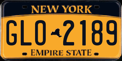 NY license plate GLO2189