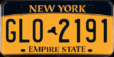 NY license plate GLO2191