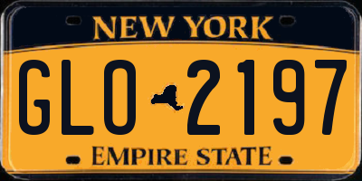 NY license plate GLO2197
