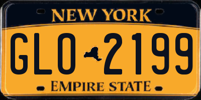 NY license plate GLO2199