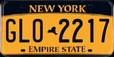 NY license plate GLO2217