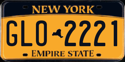 NY license plate GLO2221