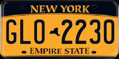 NY license plate GLO2230