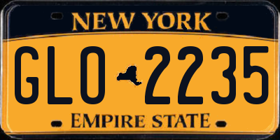 NY license plate GLO2235